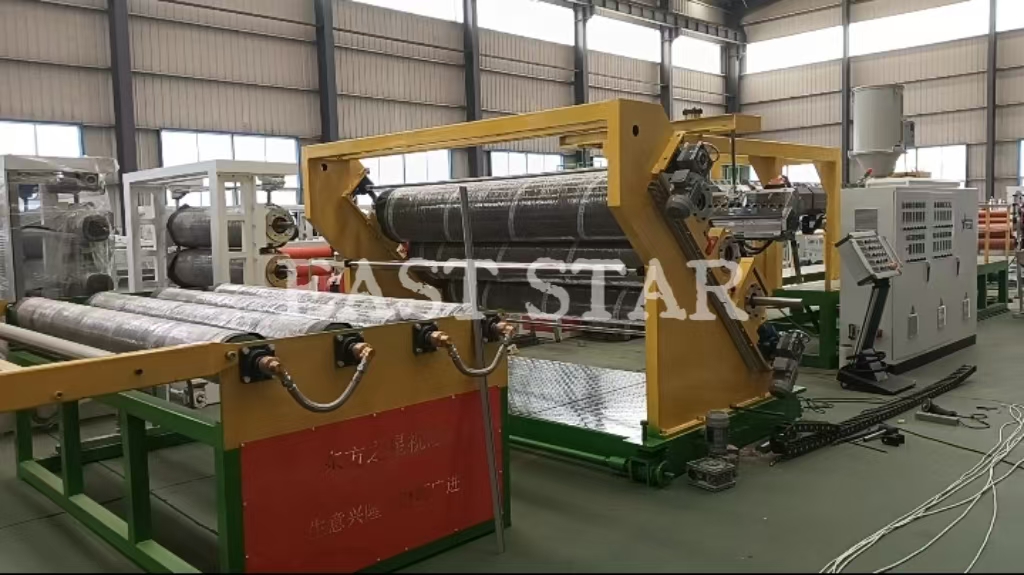 2.4-Meter Manure Cingulum Sheet Productio Linea Installed et Promptus ad Packaging